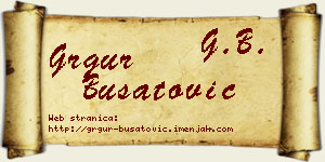 Grgur Bušatović vizit kartica